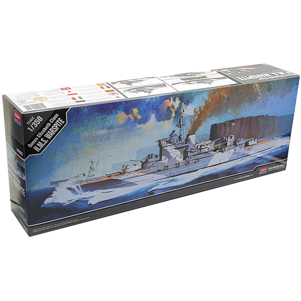 Academy 14105 H.M.S. Warspite Queen Elizabeth Class Battleship Model ...