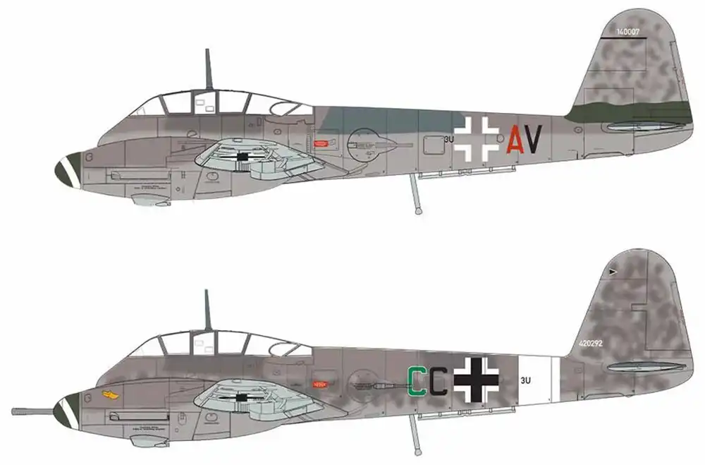 Airfix Messerschmitt Me410A-1/U2 & U4 Model Kit A04066 Scale 1:72