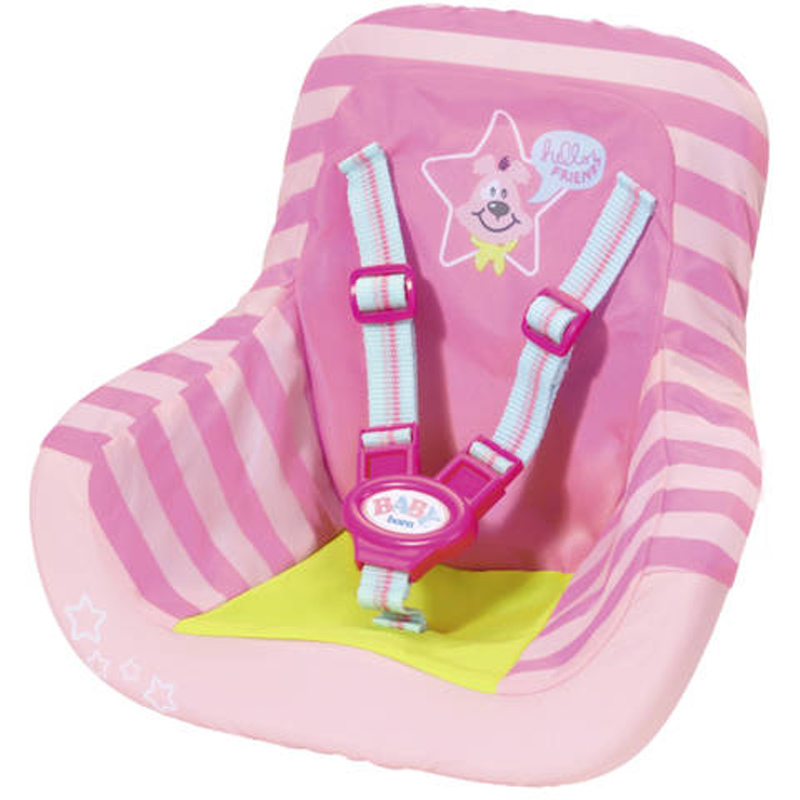 a baby doll car seat