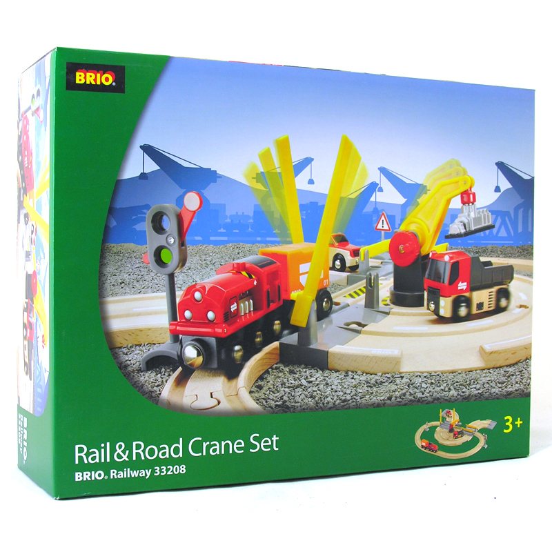 brio rail and road crane set