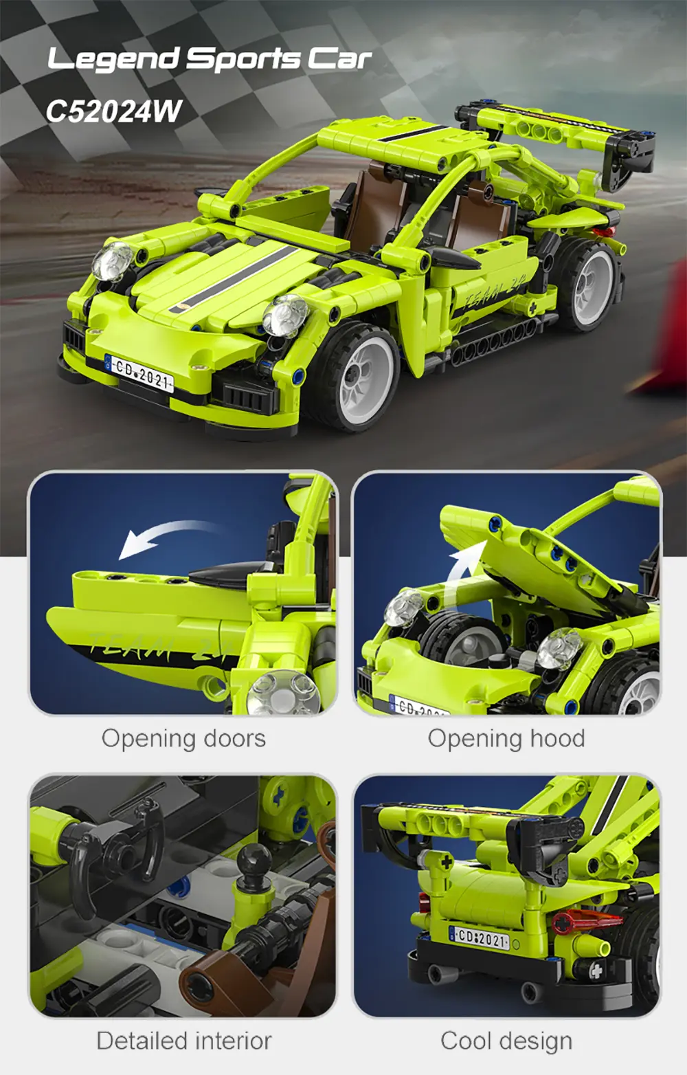 Legend Sports Car C52024w D3 Model Features