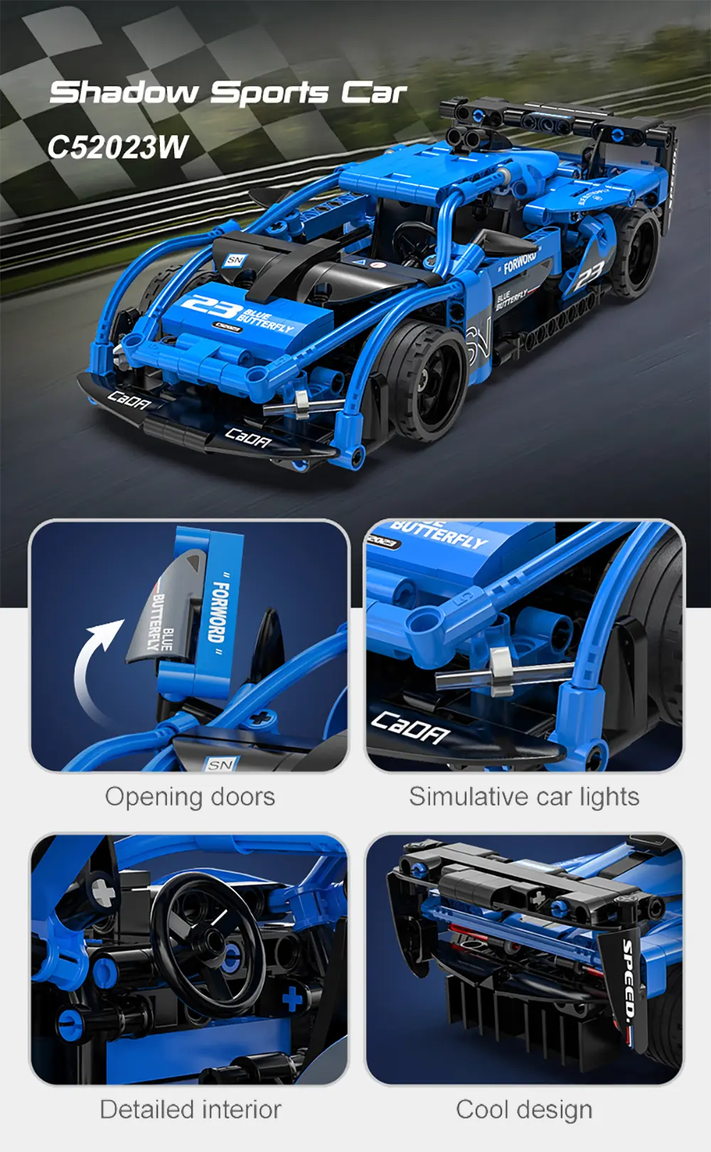 Shadow Sports Car C52023w D3 Product Features