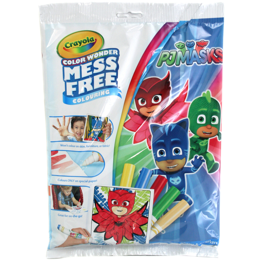 Crayola Colour Wonder Pj Masks 18 Colouring Pages 5 Markers