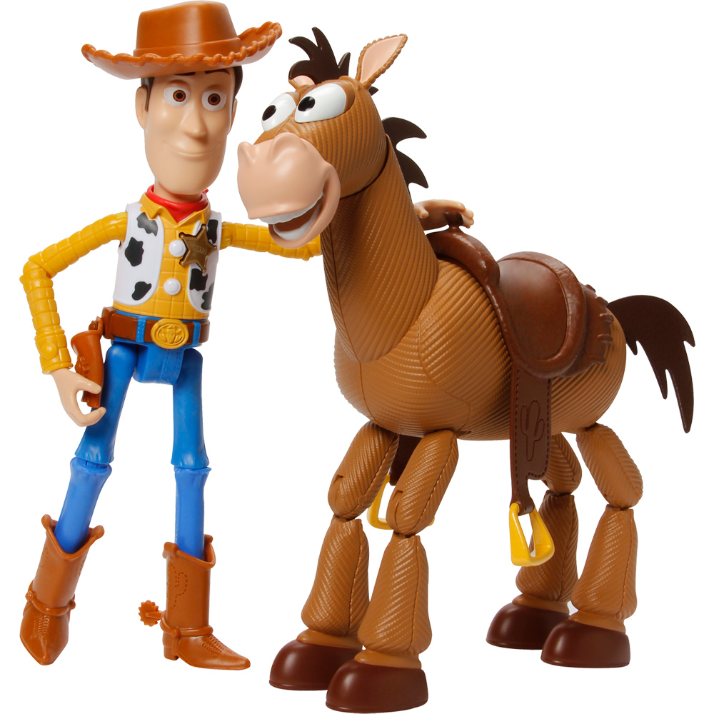 Disney Pixar Toy Story 4 Woody & Bullseye Poseable Figures Adventure ...