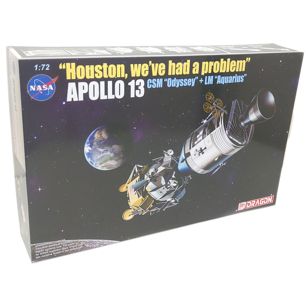 Dragon D11020 NASA Apollo 13 CSM "Odyssey" & LM "Aquarius" Module Model