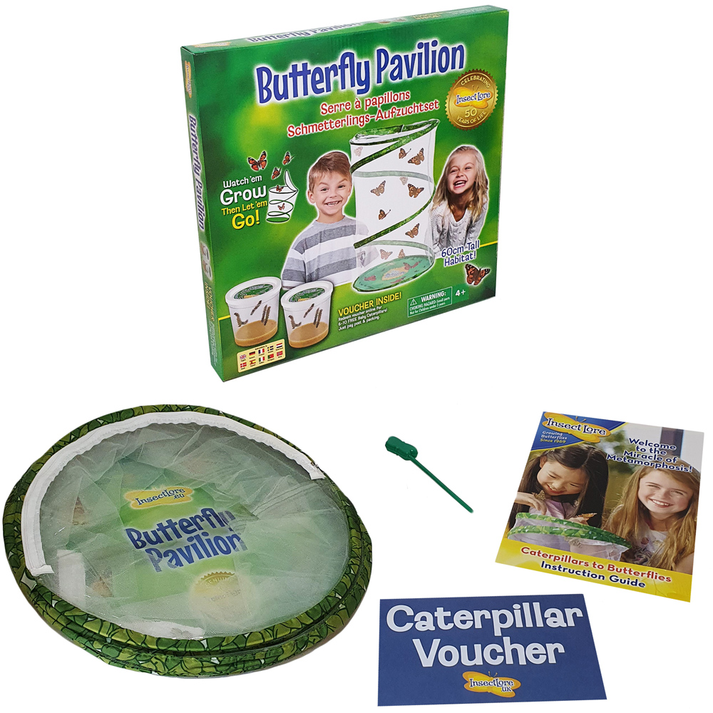 Insect Lore Live Butterfly Pavilion Hatching Kit with 60cm Habitat