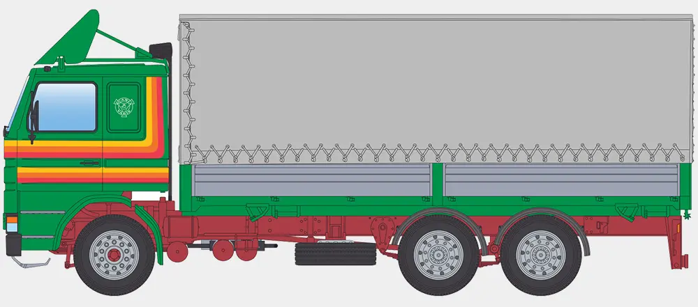 Scania 142h 6x2 Canvas Truck 90762 D3 Paint Scheme A