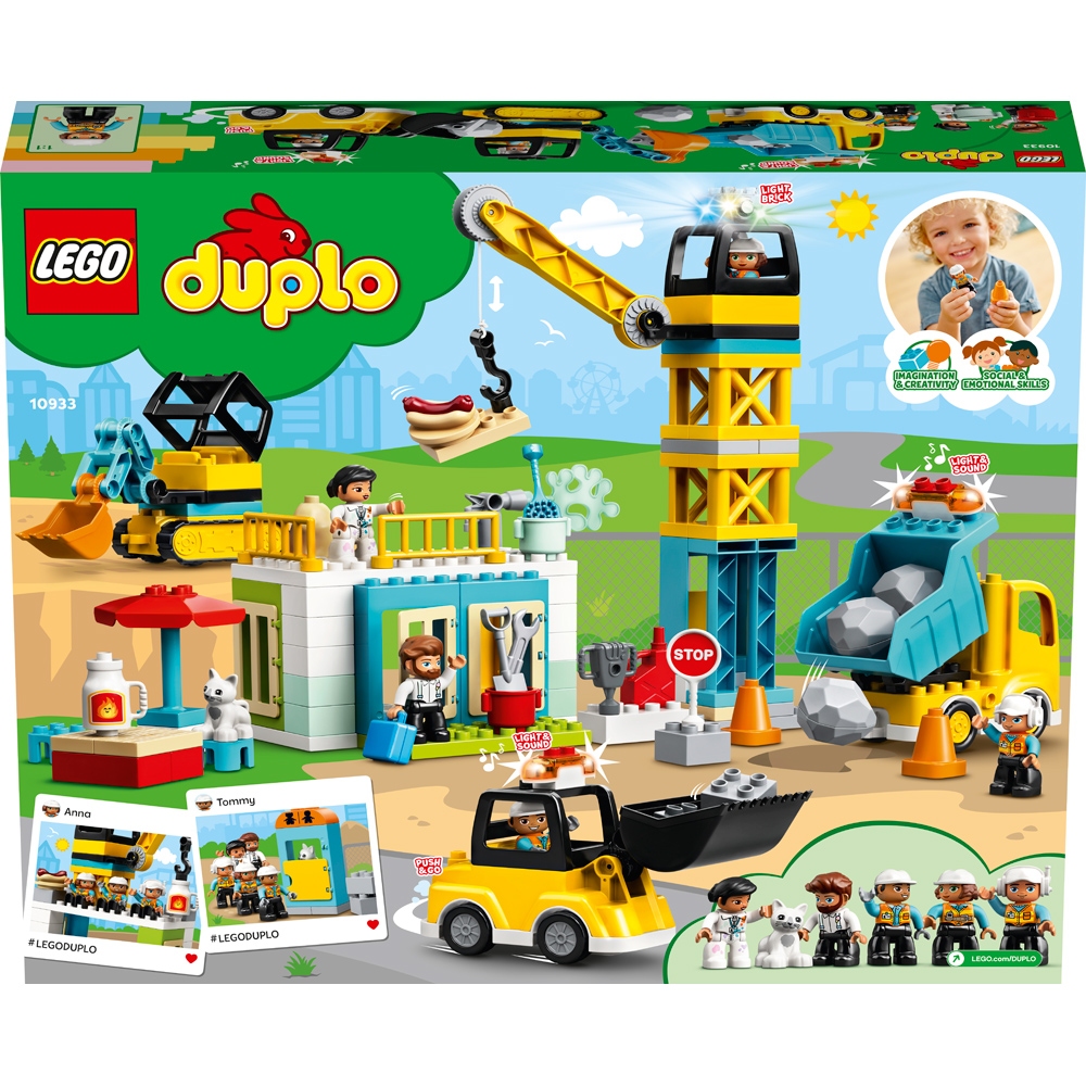 duplo tower crane and construction