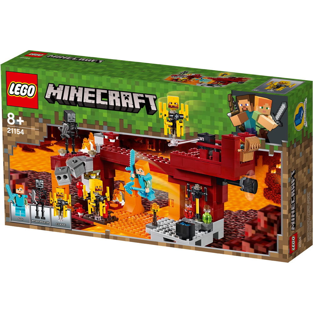 Lego Minecraft The Nether Blaze Bridge Building Set Ebay