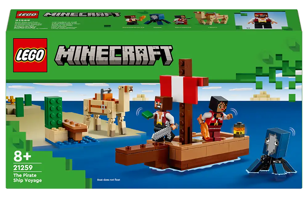 LEGO Minecraft The Pirate Ship Voyage Building Set 21259