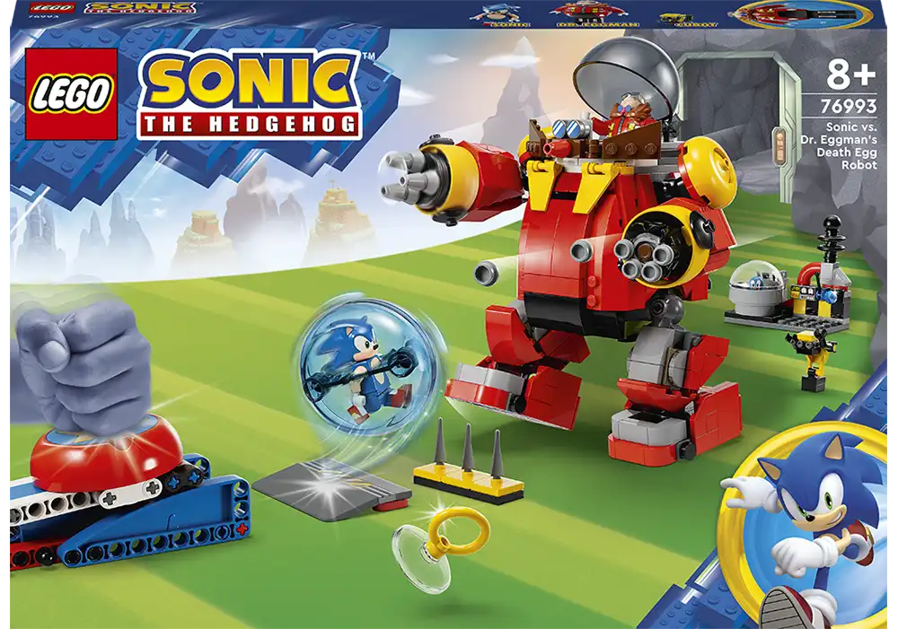 LEGO Sonic The Hedgehog Sonic vs. Dr. Eggman's Death Egg Robot 76993 Sonic  Toy Building Set for 8 Year Old Gamers, with 6 Sonic Figures for Creative
