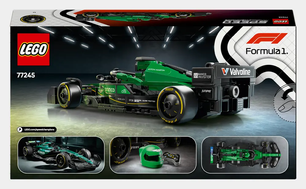 Speed Champions Aston Martin Aramco F1 Amr24 Race Car D4 Packaging Back