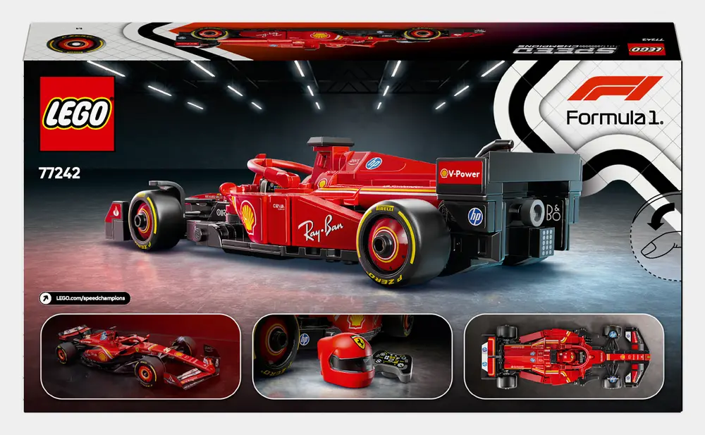 Speed Champions Ferrari Sf24 F1 Race Car D4 Packaging Back