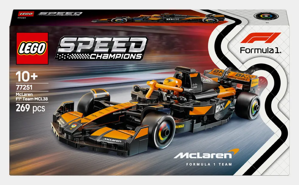Speed Champions Mclaren F1 Team Mcl38 Race Car D3 Packaging Front