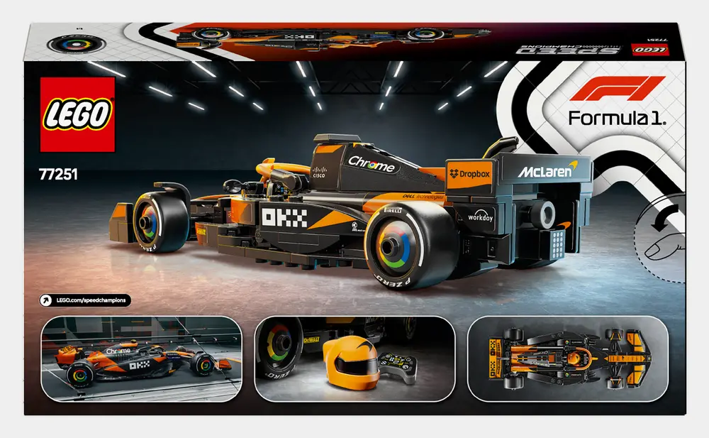 Speed Champions Mclaren F1 Team Mcl38 Race Car D4 Packaging Back