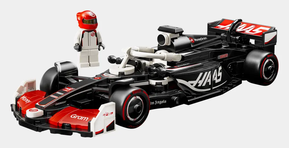 Speed Champions Moneygram Haas F1 Team Vf24 Race Car D1 Pack Contents