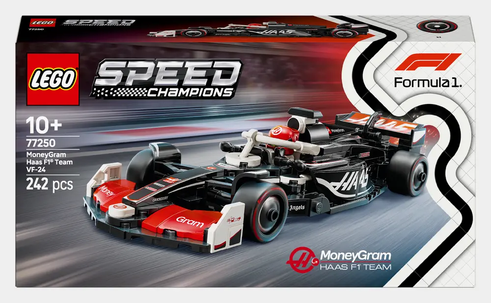 Speed Champions Moneygram Haas F1 Team Vf24 Race Car D3 Packaging Front