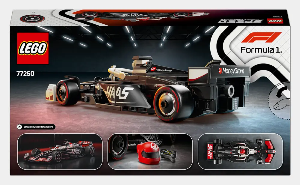 Speed Champions Moneygram Haas F1 Team Vf24 Race Car D4 Packaging Back