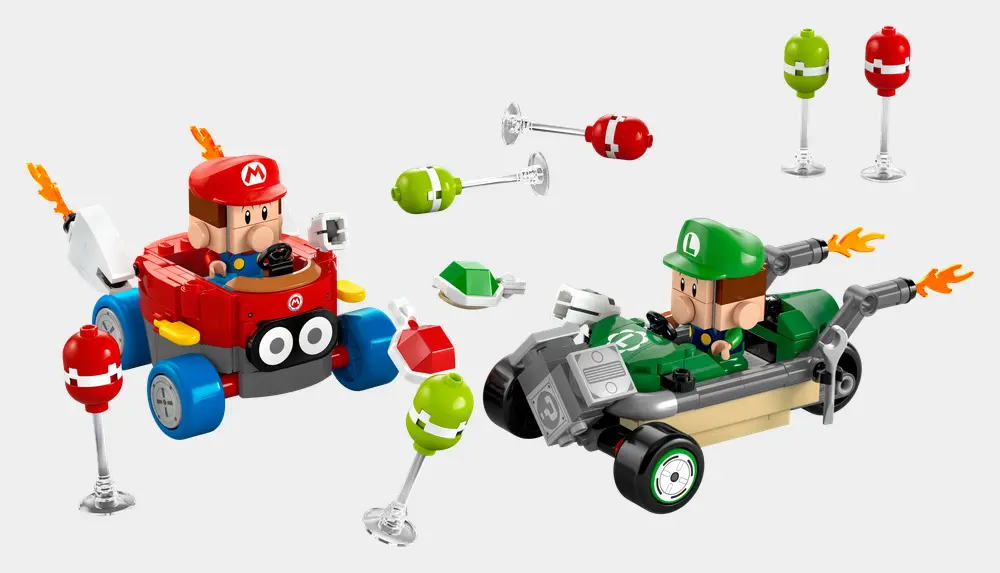 Super Mario Mario Kart Baby Mario Vs Baby Luigi D1 Pack Contents