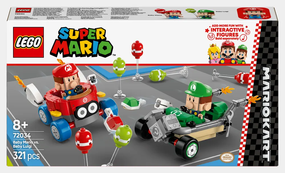 Super Mario Mario Kart Baby Mario Vs Baby Luigi D3 Packaging Front