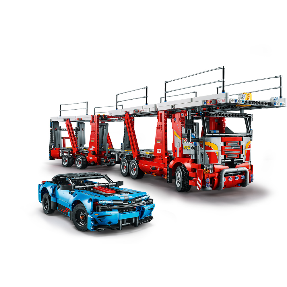 Lego Technic Car Transporter with Blue Car Building Set