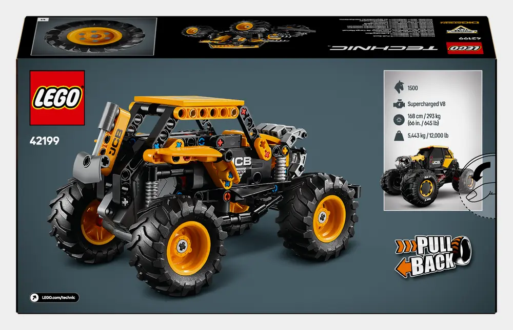 Technic Monster Jam Digatron Pull Back D4 Packaging Back