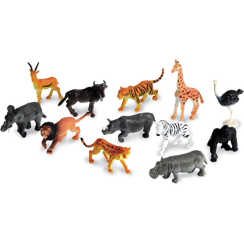 small plastic jungle animals