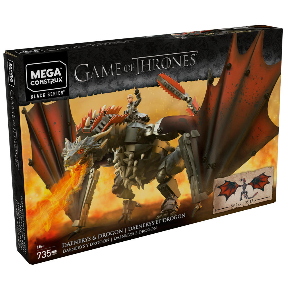 mega construx game of thrones daenerys & drogon