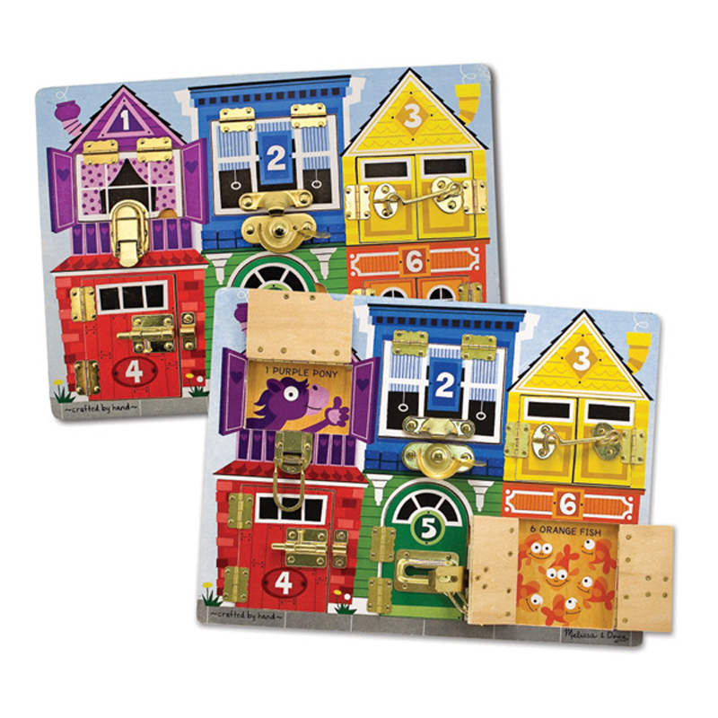 melissa and doug latches wooden activity board