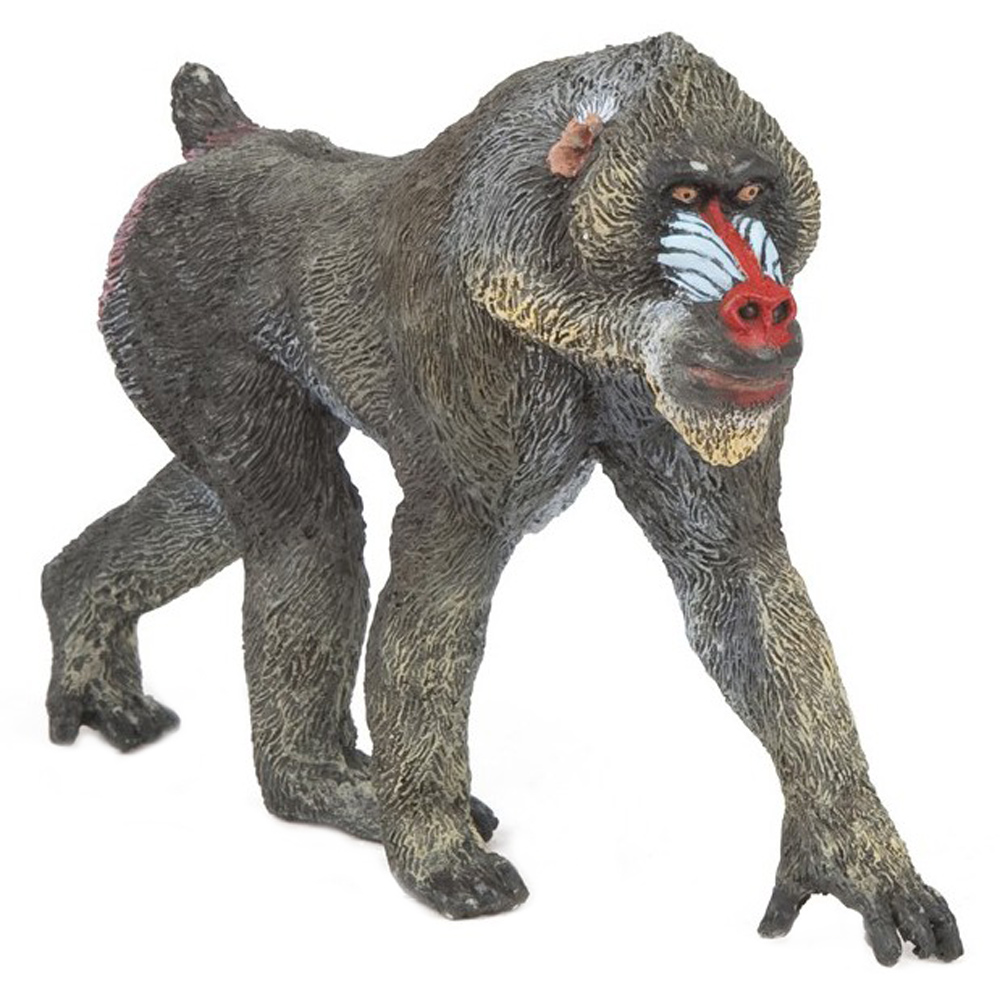 Realistic Mandrill Female Baby Monkey Model Action Figure Kids Toys Gift