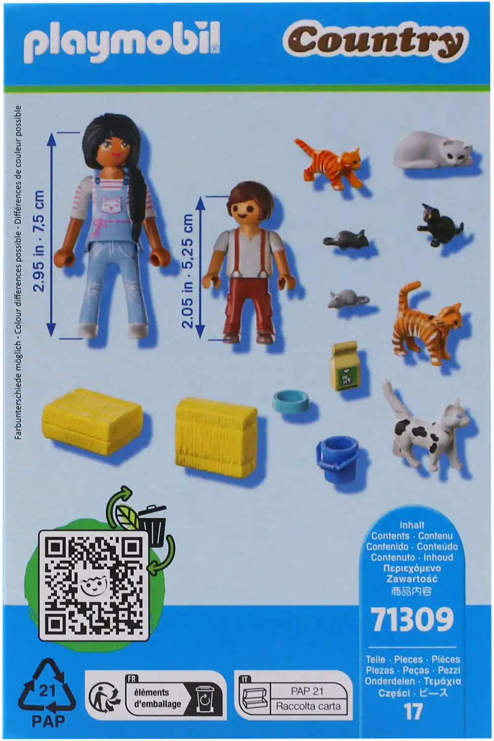 Playmobil Country Cat Family Figure Set