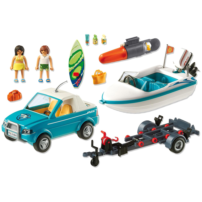 playmobil boat and trailer