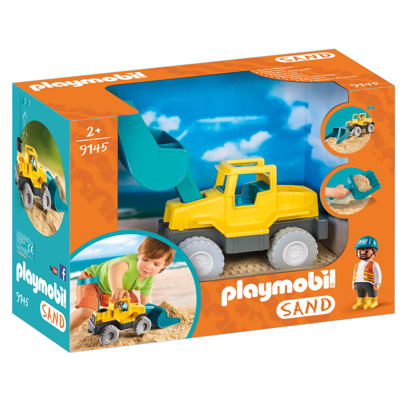 playmobil mini excavator with building section