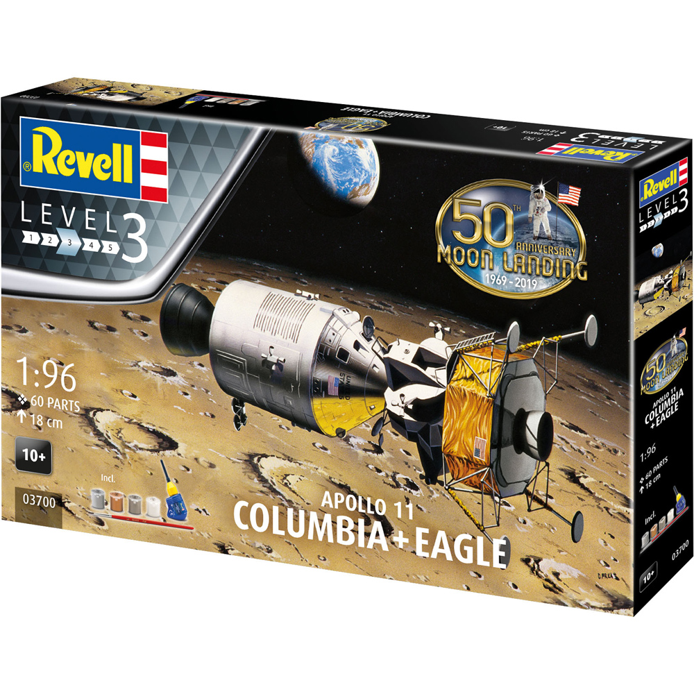 Revell Apollo 11 50th Anniversary Columbia & Eagle Model Kit (Scale 1: ...