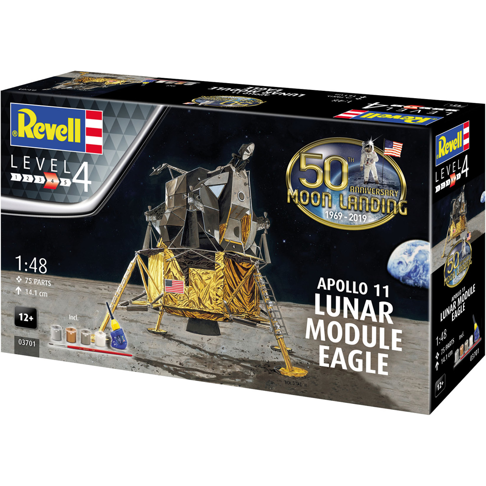 Revell 03701 Eagle Lunar Module Apollo 11 Model Kit 148 with Paints