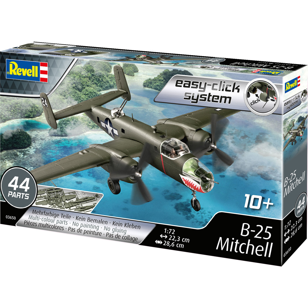 Details About Revell Easy Click B 25 Mitchell U S Bomber Plane Model Kit Scale 1 72 03650