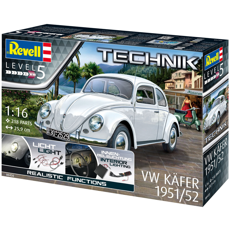 Revell Technik Volkwagen Käfer 1951/52 (Level 5) (Scale 1:16) NEW ...