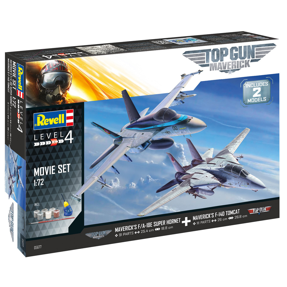 Revell Top Gun Maverick Super Hornet Tomcat Model Kit Gift Set