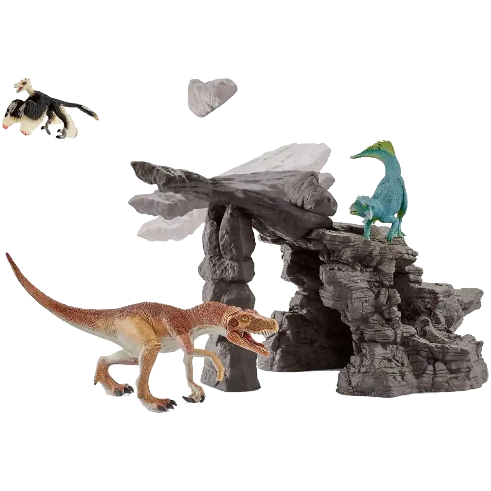 Schleich Dinosaurs DINO SET With Cave Playset Ages 5-12