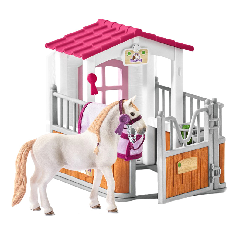 schleich horse club horse stall with lusitano mare figure