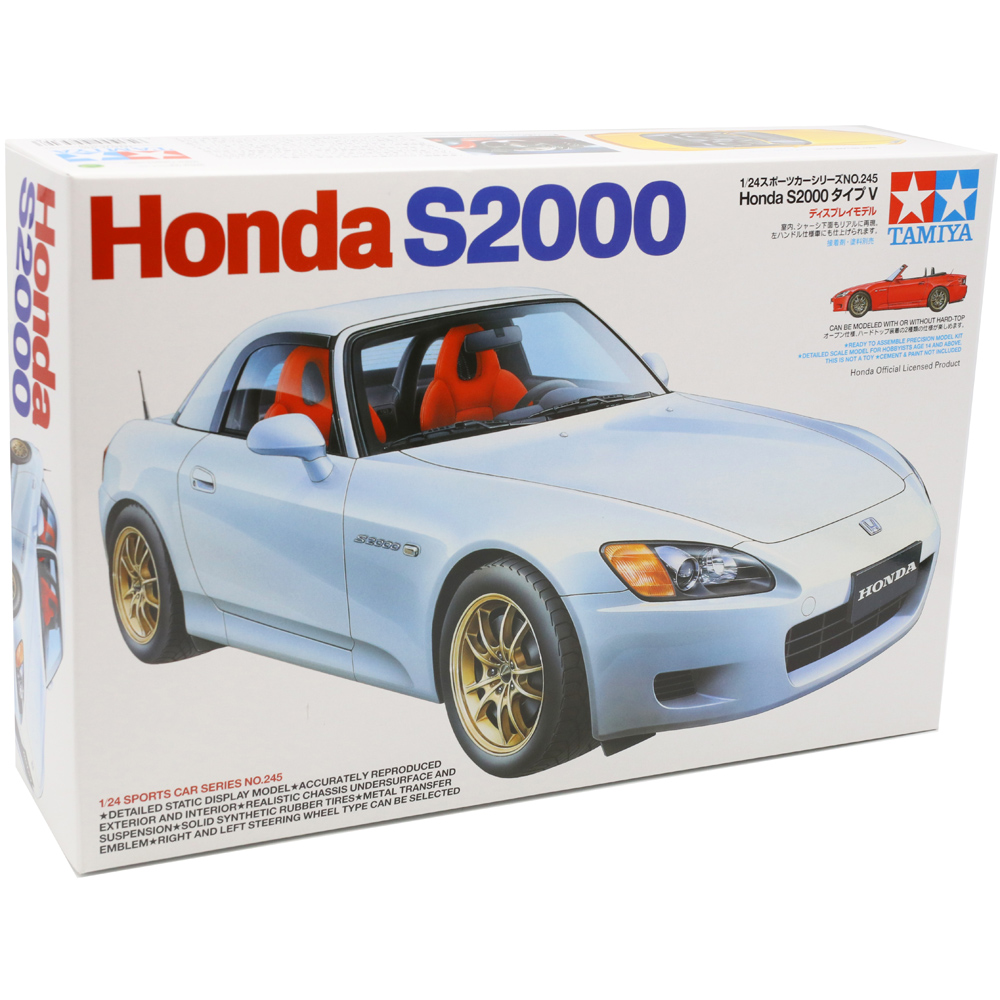 Tamiya 1/24 Honda S2000 Sports Car Detailed Plastic Model Kit 24245 Scale 1: 24