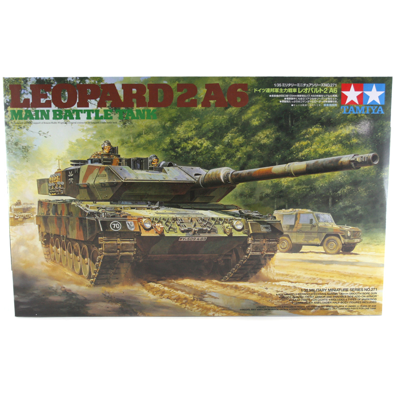 Tamiya Leopard 2 A6 Main Battle Tank (Scale 1:35) Military Model Kit ...