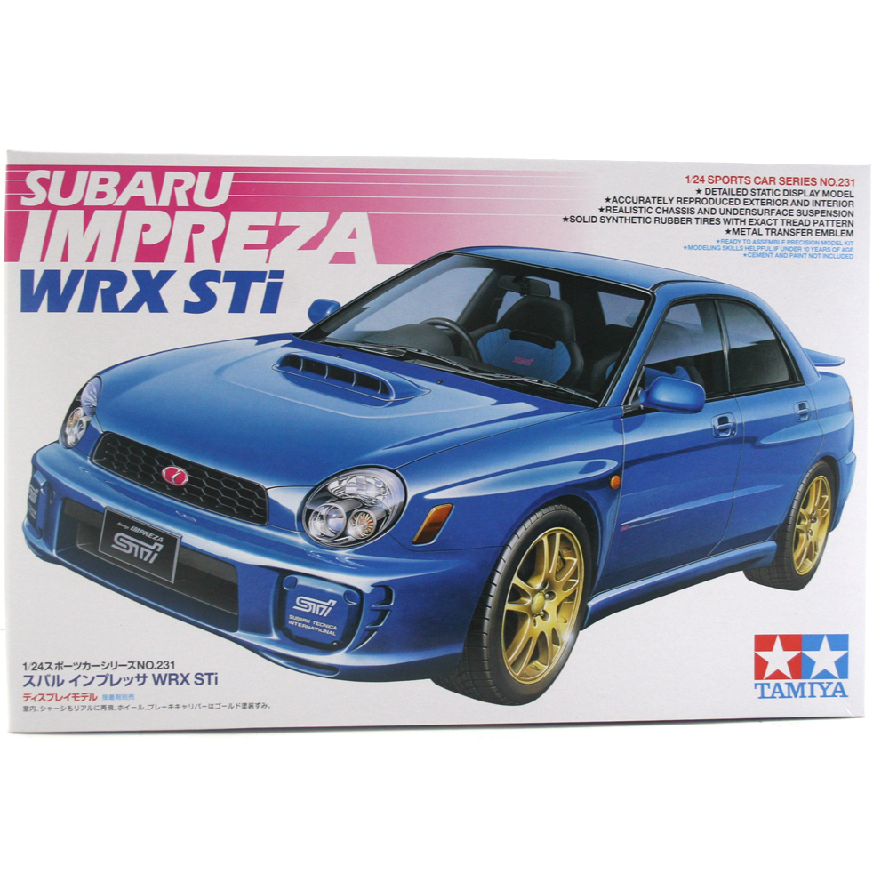 Tamiya Subaru Impreza WRX STi Sports Car Model Set Scale