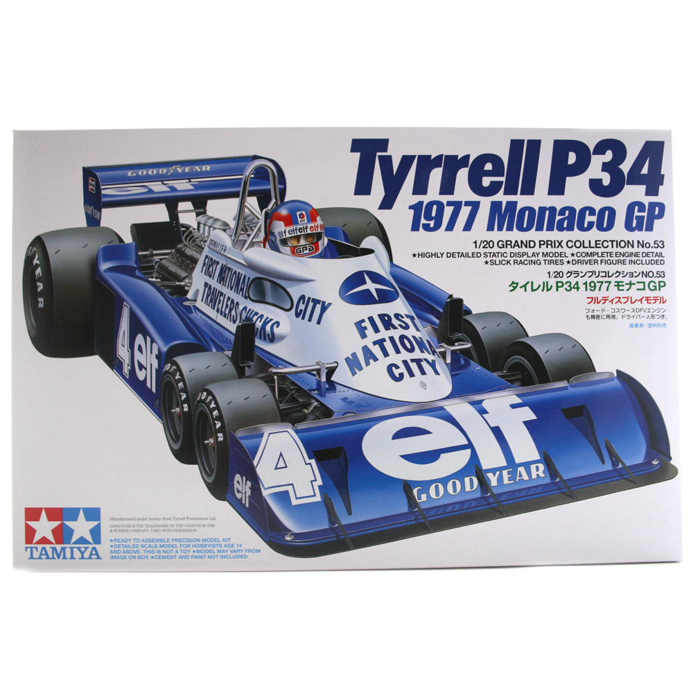 Tamiya Tyrrell P34 1977 Monaco Grand Prix Race Car Model Set Scale 1:20 ...